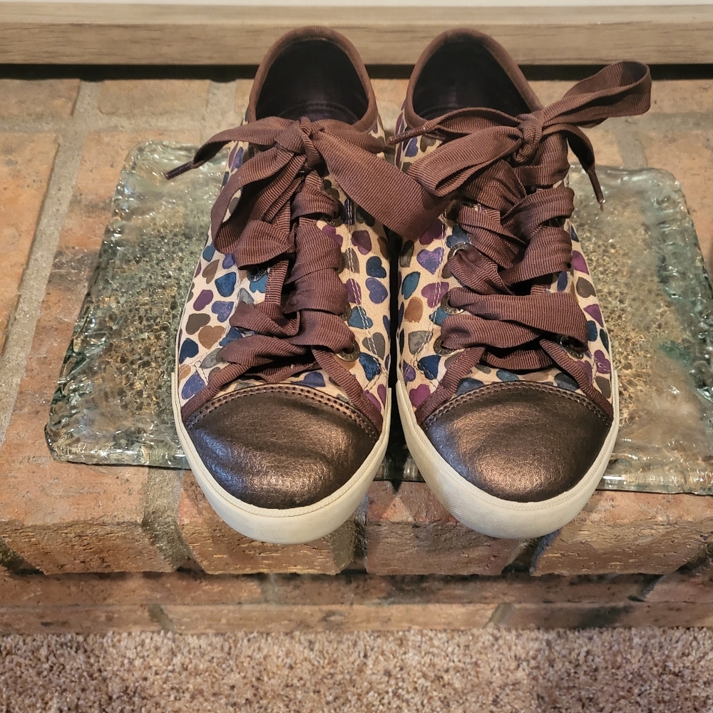 Brighton 'Lovely' Multi Heart Canvas Shoes